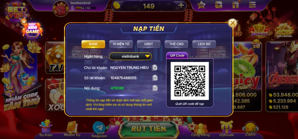 betvip nạp bank