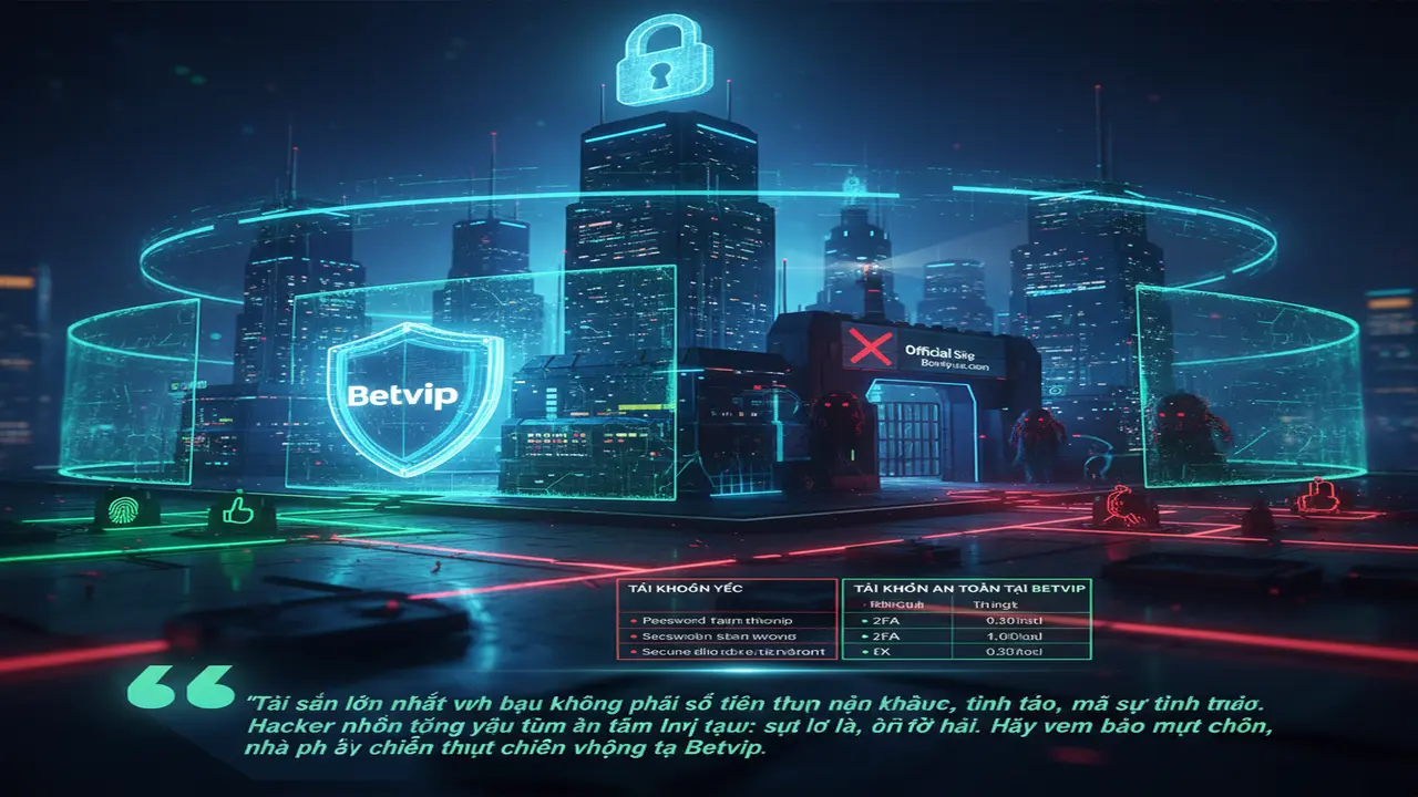 Bảo mật tài khoản cá cược Betvip