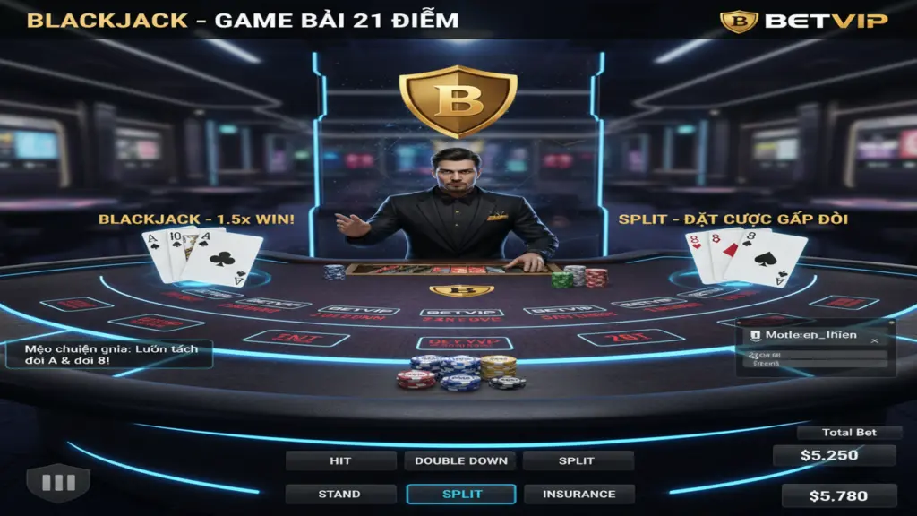 Cách chơi Blackjack 21 điểm Betvip
