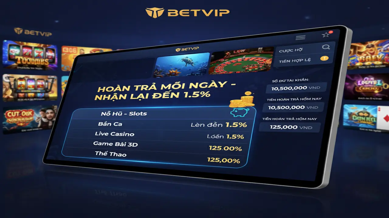 Cách nhận hoàn trả mỗi ngày Betvip