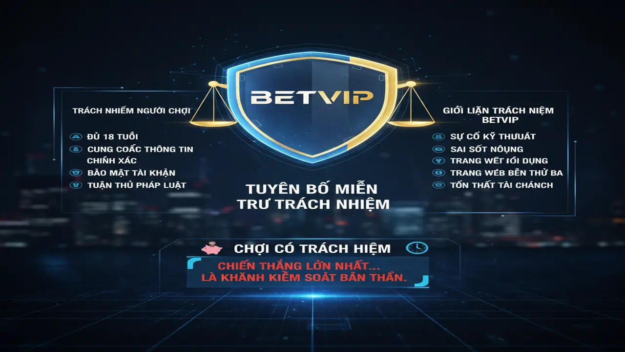 Miễn Trừ Trách Nhiệm Betvip